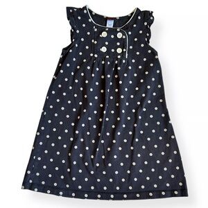Tea Collection Navy & White Polka Dot Dress - size 10 girls